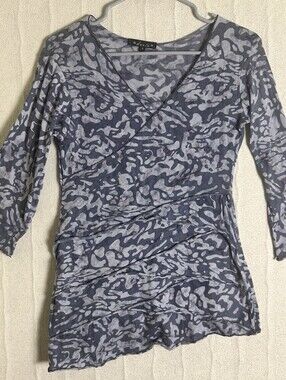 Dunia Y2K Fairy Grunge Blouse Asymmetrical Tiered Artsy Cotton  Sz S